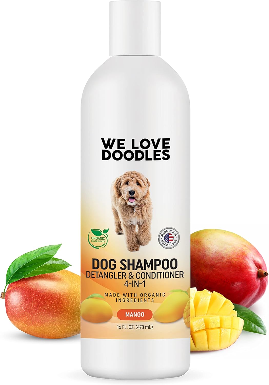 USDA – Champú orgánico para perros, acondicionador y desenredante – El mejor champú para Goldendoodles, caniches y garabatos – Champú para mascotas