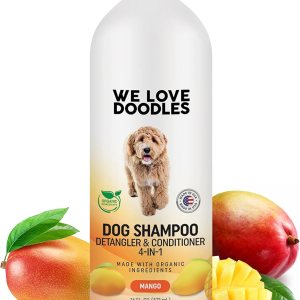 USDA – Champú orgánico para perros, acondicionador y desenredante – El mejor champú para Goldendoodles, caniches y garabatos – Champú para mascotas USDA – Champú orgánico para perros, acondicionador y desenredante – El mejor champú para Goldendoodles, caniches y garabatos – Champú para mascotas