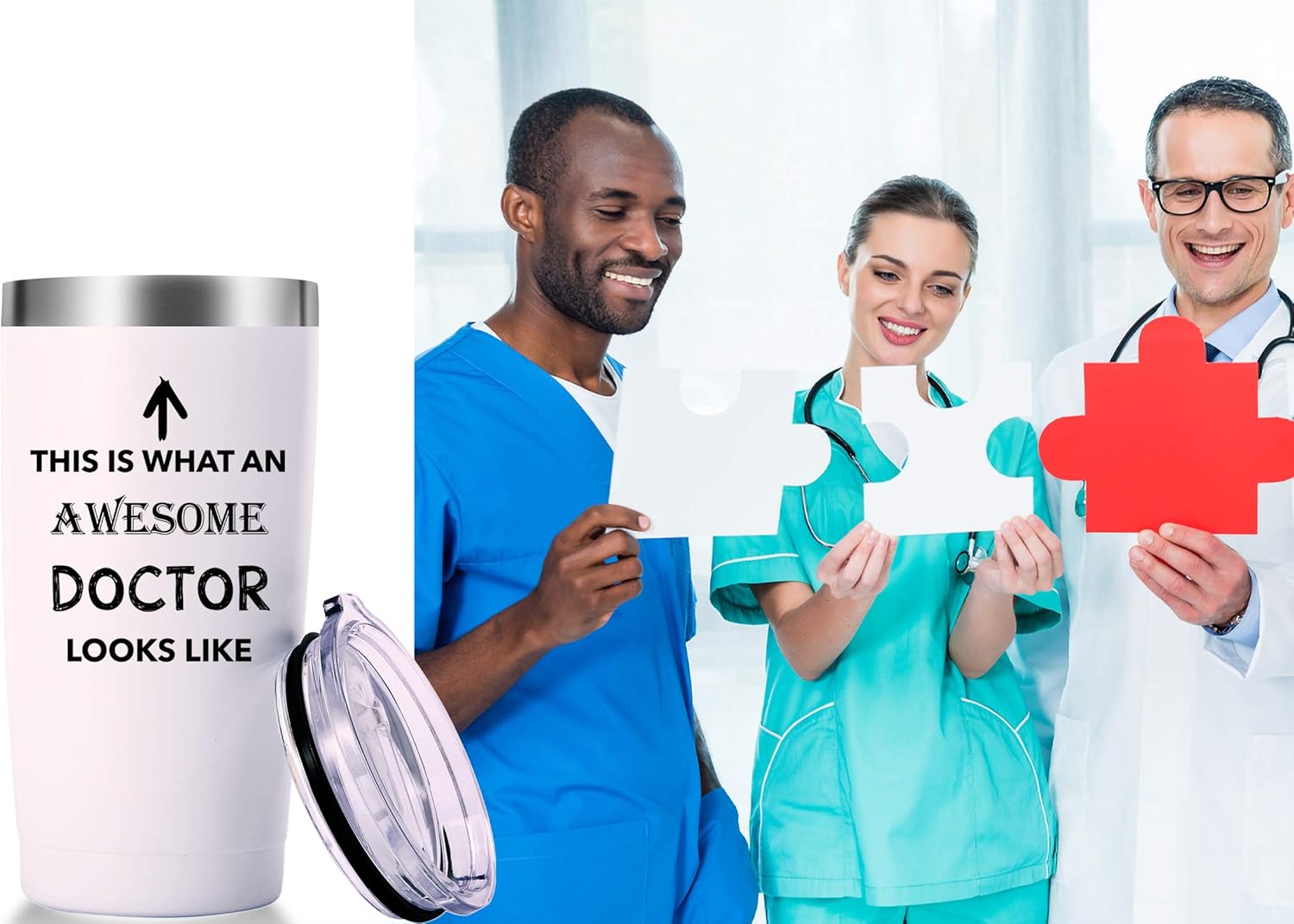 Taza This Is What An Awesome Doctor Look. Doctor, regalos de graduación de la escuela de medicina. Aprecio, cumpleaños, regalos de Navidad para