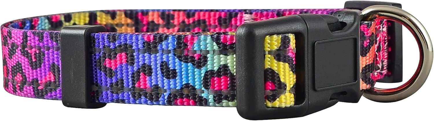 Native Pup Collares reflectantes para perros (tamaño mediano, leopardo)