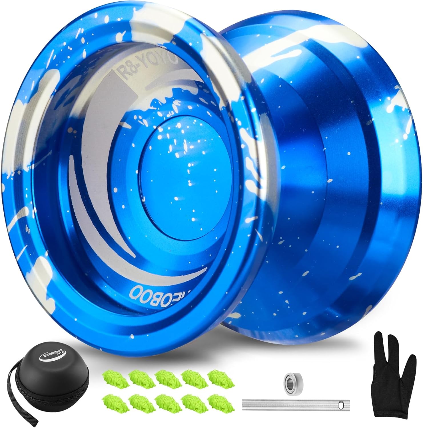 WATIEOBOO R8 Responsive Yoyo Professional, Yoyo de metal para niños y adultos principiantes, rodamiento Yoyo de repuesto que no responde para