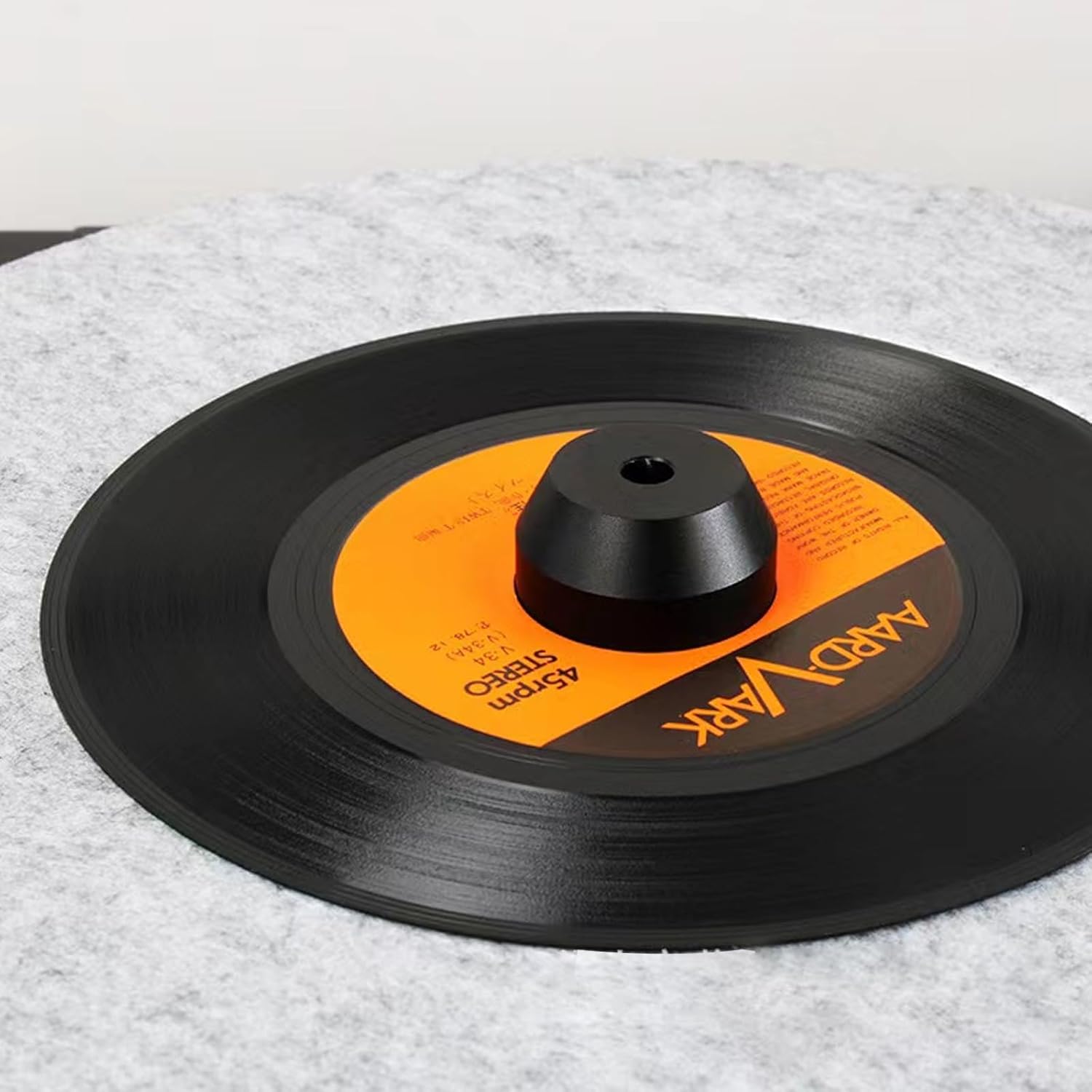 Adaptador de 45 discos para tocadiscos de 45 RPM para tocadiscos de vinilo de 7 pulgadas, accesorios para tocadiscos de aluminio macizo