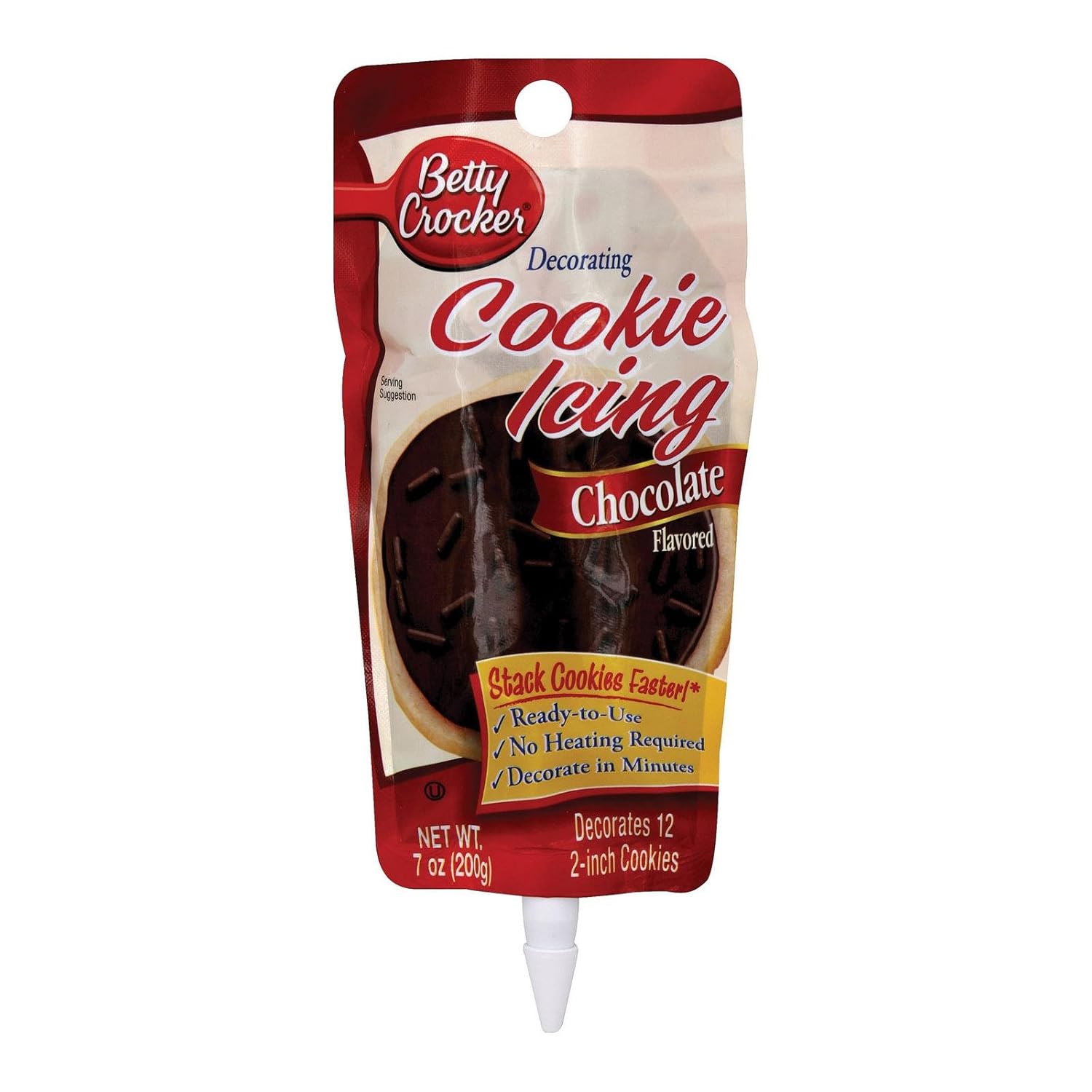 Betty Crocker Cocinar decoración glaseado, chocolate con leche, 7 oz