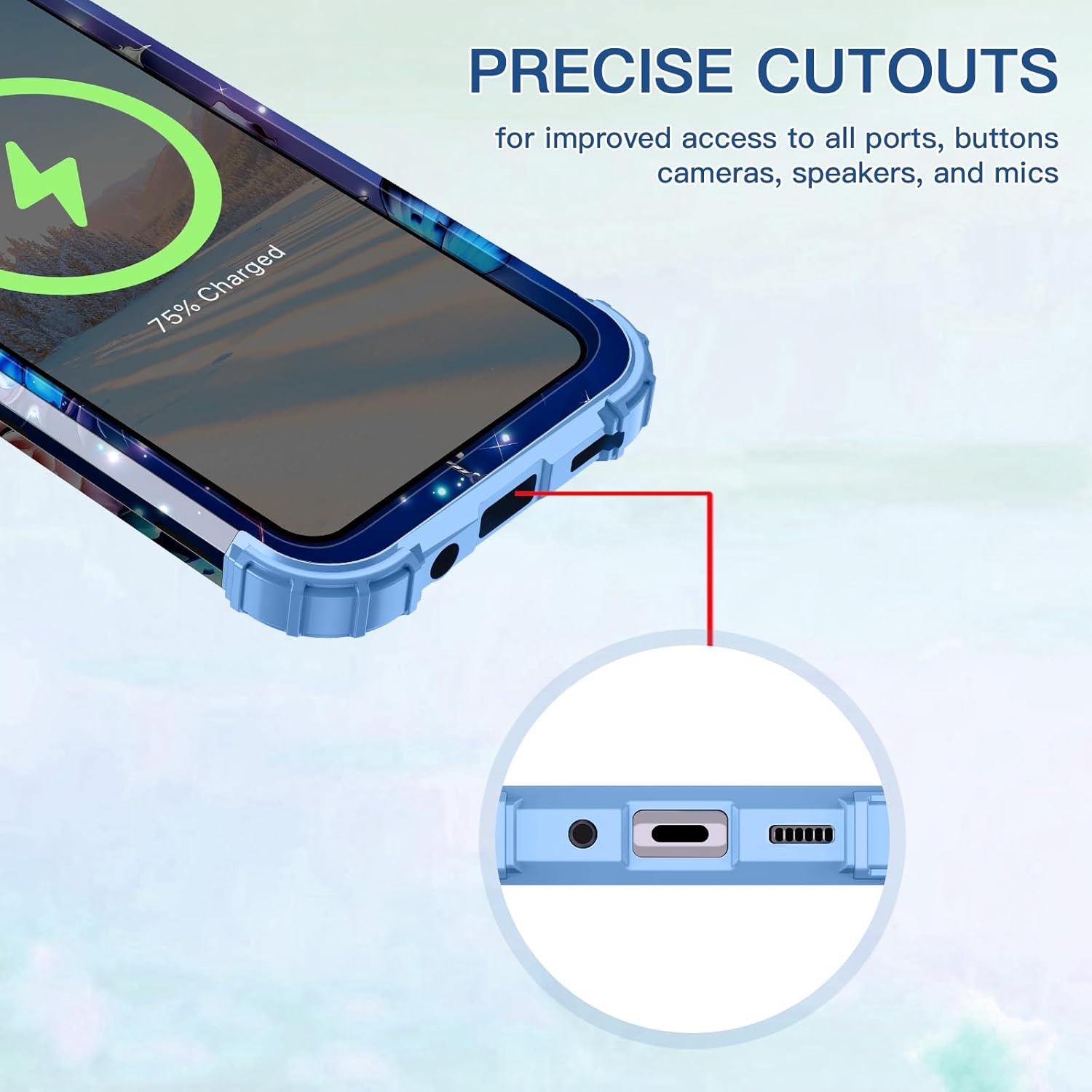 LONTECT Funda protectora para Galaxy A14 5G a prueba de golpes, 3 en 1, resistente, híbrida, resistente, de alto impacto, para Samsung Galaxy A14 5G