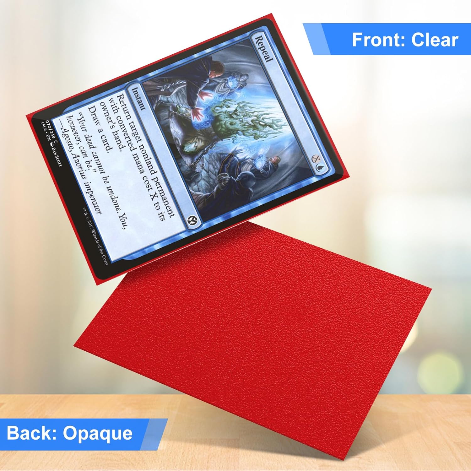Fundas de tarjetas rojas mate para MTG, 300 fundas de tarjeta estándar de ajuste perfecto para tarjetas de intercambio de tarjetas deportivas,