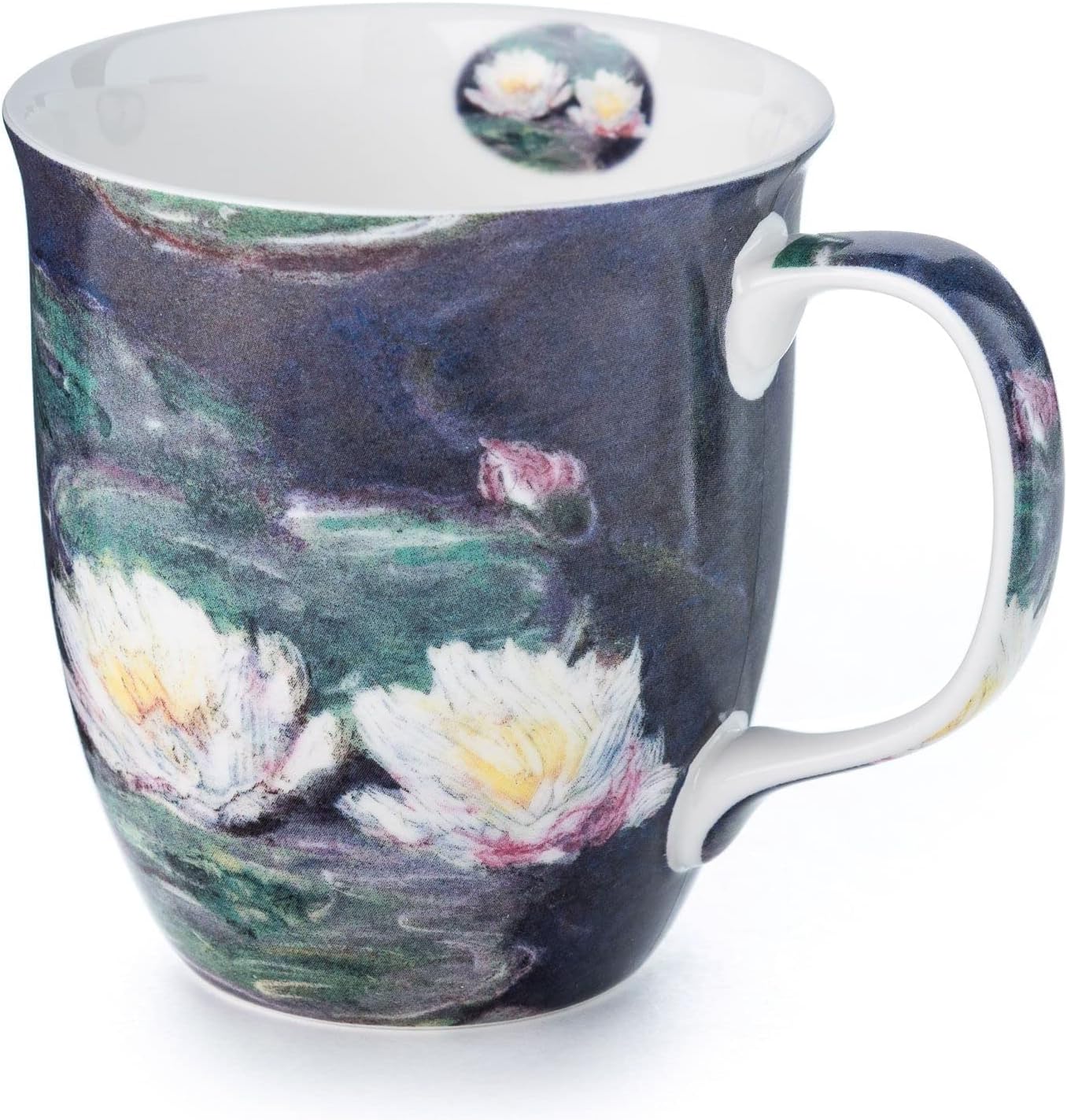McIntosh Old Masters Claude Monet Water Lilies – Taza de porcelana fina (12.5 onzas) en caja de regalo a juego