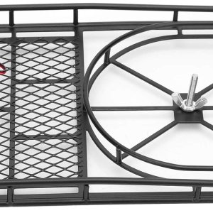 VGEBY Portaequipajes RC, portaequipajes de techo de metal para coche de escalada RC con estante para neumáticos de repuesto, 10 barras de luz LED, VGEBY Portaequipajes RC, portaequipajes de techo de metal para coche de escalada RC con estante para neumáticos de repuesto, 10 barras de luz LED,