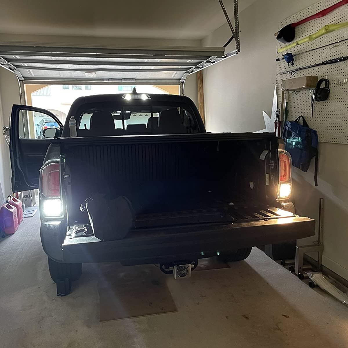 Kit de luz LED para mapa de cúpula interior, compatible con placa de espejo de tocador Toyota Tacoma 2016-2021, blanco brillante 6000K
