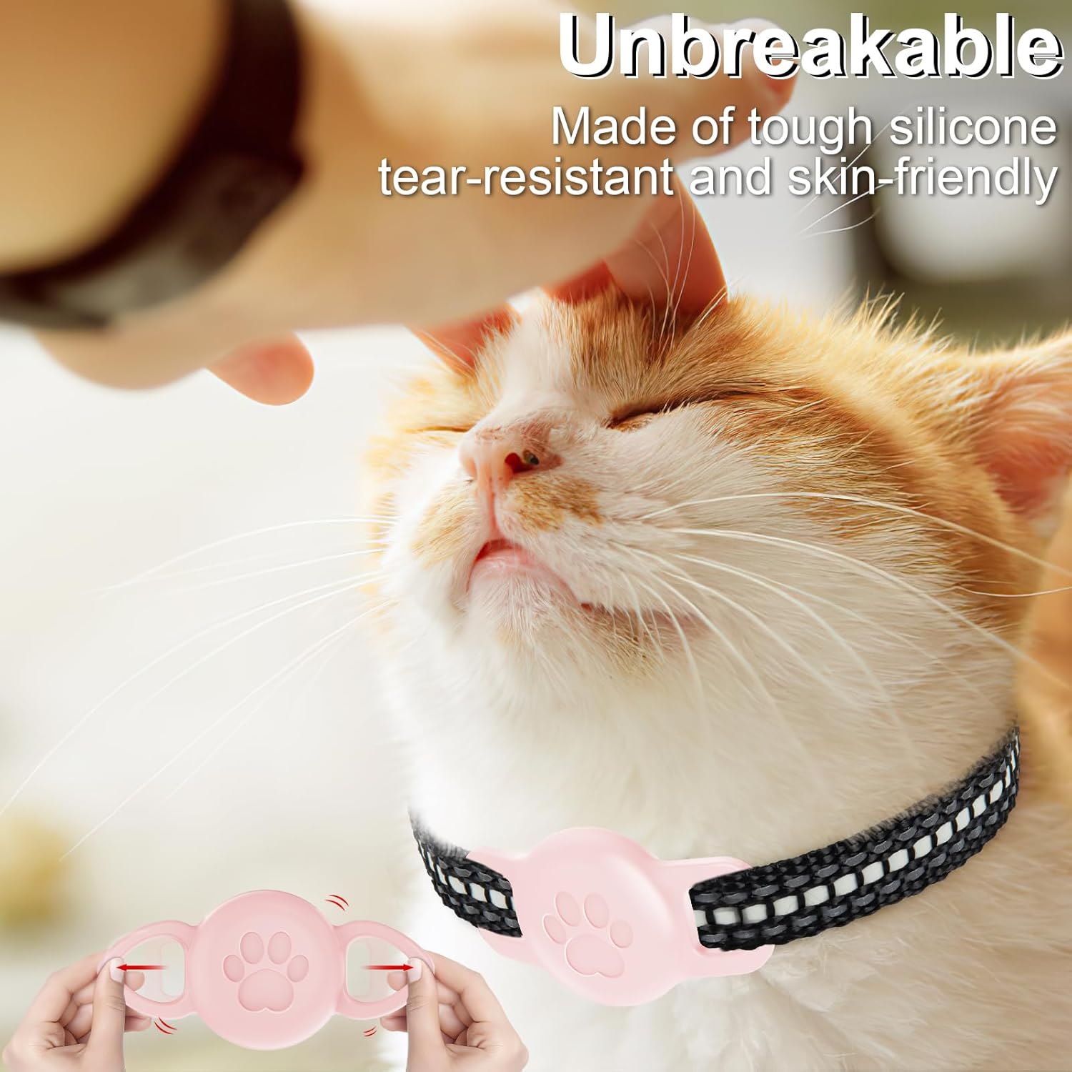 Paquete de 2 soportes para Airtag para collar de gato, soporte impermeable IPX8 para collar de gato, soporte Airtag para perros pequeños para Apple