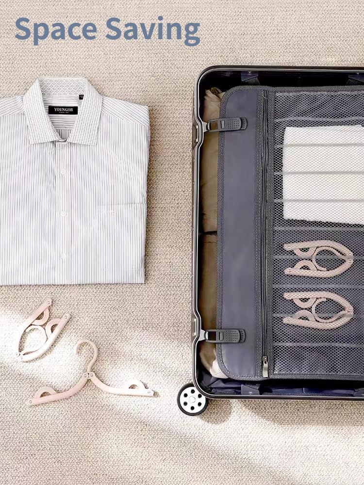 12 perchas plegables de viaje, perchas plegables portátiles de viaje, perchas plegables para ropa, perchas de ahorro de espacio para ropa,