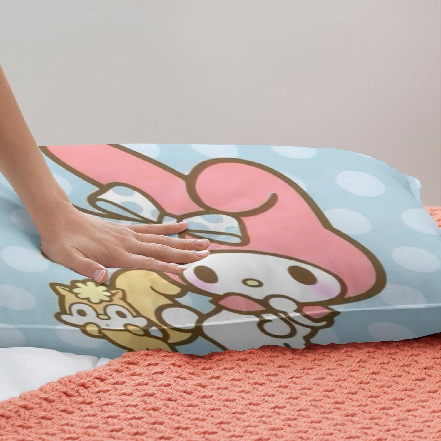 Juego de ropa de cama de dibujos animados tamaño individual, funda de edredón de 3 piezas, bonito juego de cama para niños y niñas con 1 funda de