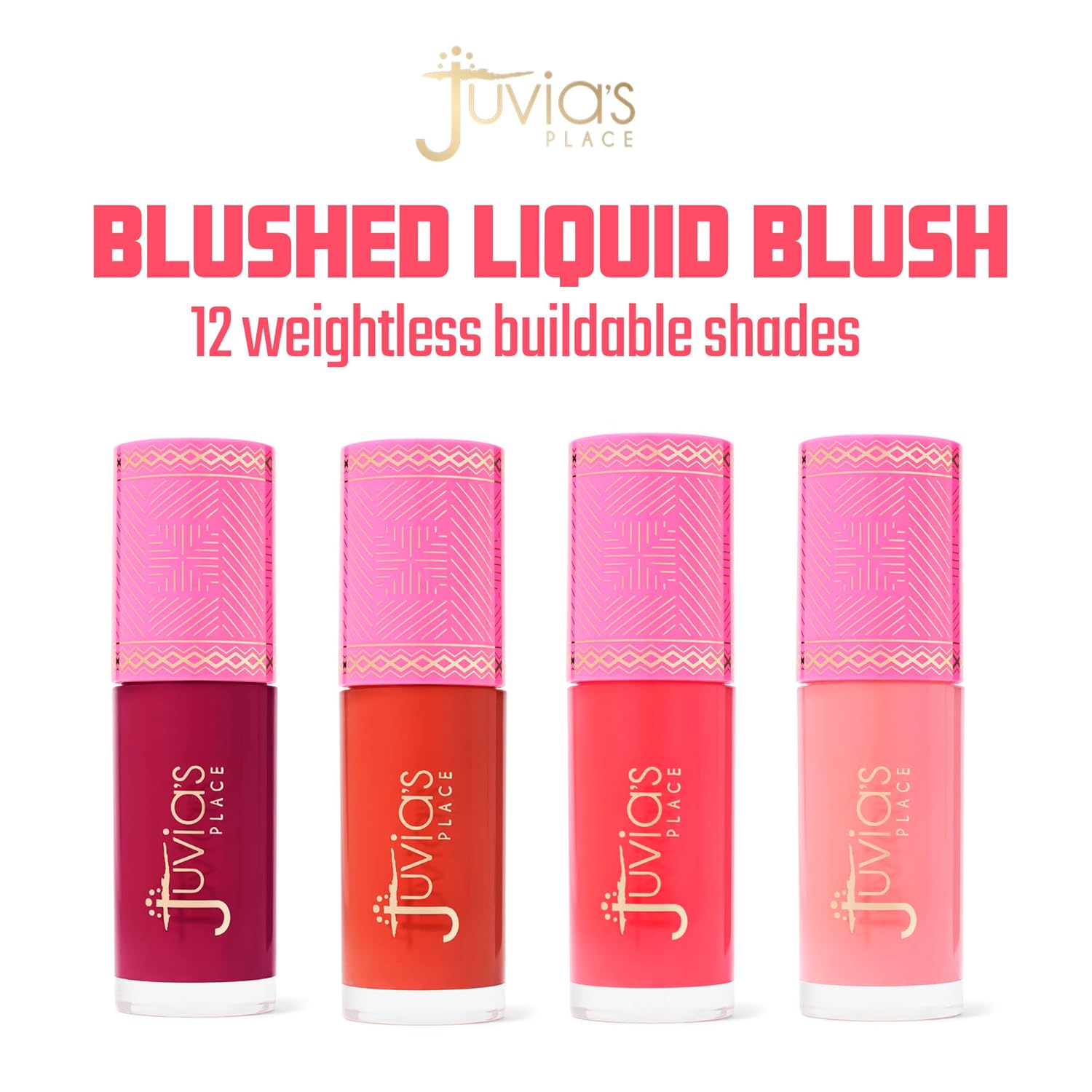 Juvia’s Place Rubor líquido coloreado RoseyPosey  tinte húmedo mejillas maquillaje brillo pigmento belleza larga duración cosméticos suave cremoso