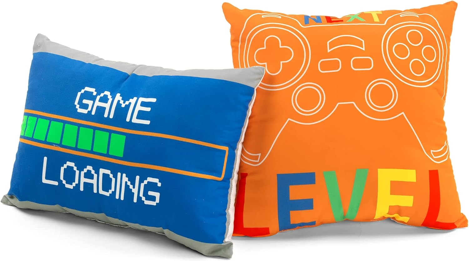 Lush Decor Juego de edredón reversible de 4 piezas de videojuegos, tamaño individual, color blanco
