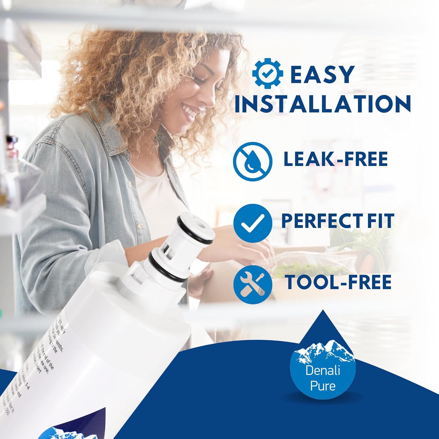 2-PackWhirlpool 4396509Frigorífico Filtro de agua de repuesto Cartucho de filtro de agua para nevera Whirlpool 4396509COMPATIBLES