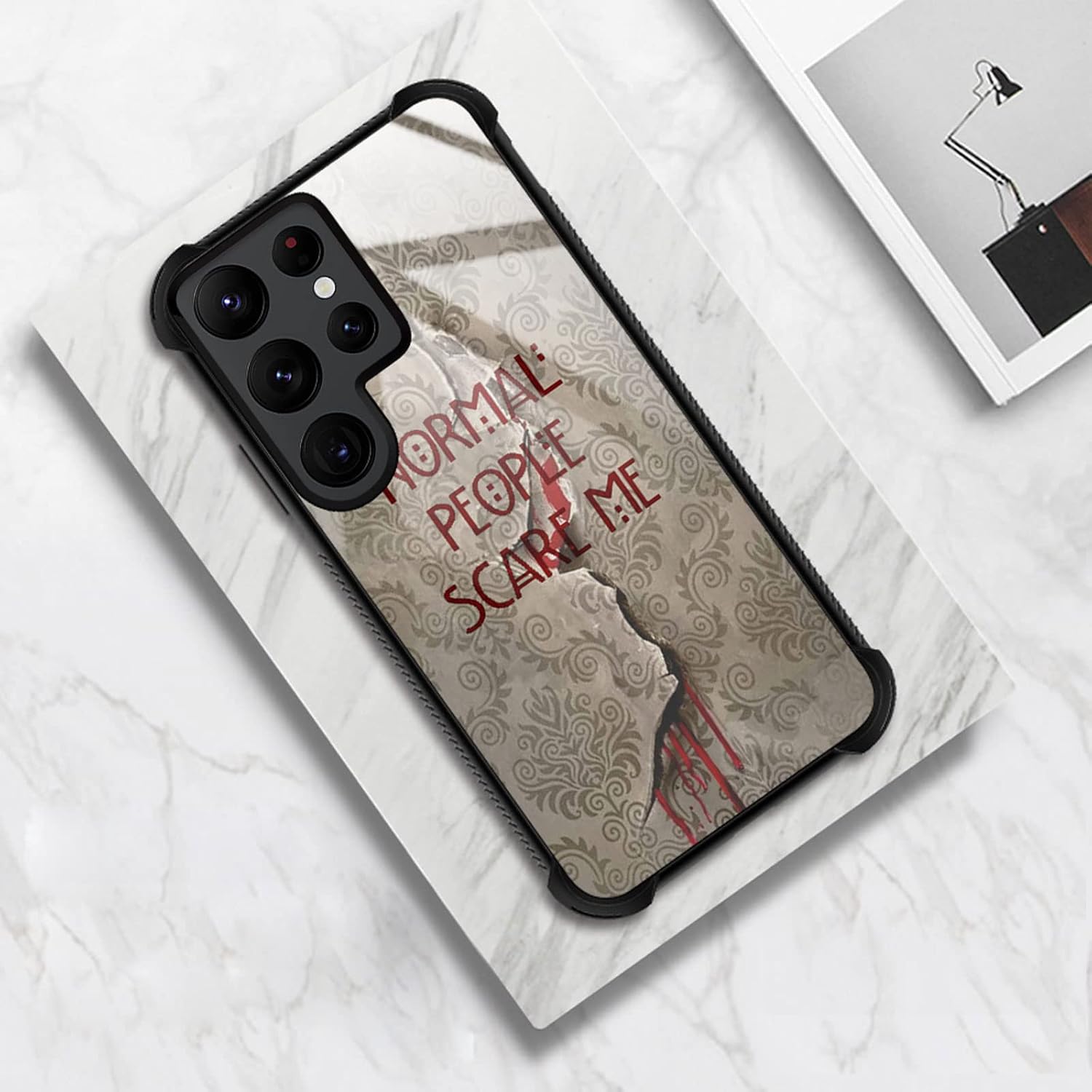 CARLOCA Funda compatible con Samsung Galaxy S22 Ultra, diseño gráfico de identidad de American Horror Story, a prueba de golpes, antiarañazos, de