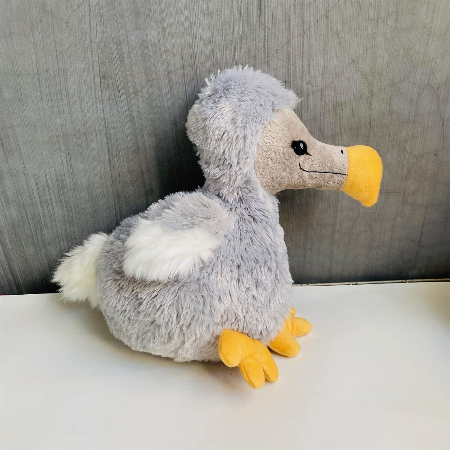 Whrigud Almohada de peluche realista de pájaro Dodo de 11 pulgadas, juguete de peluche suave y feo de pájaros grandes, almohadas de animales de