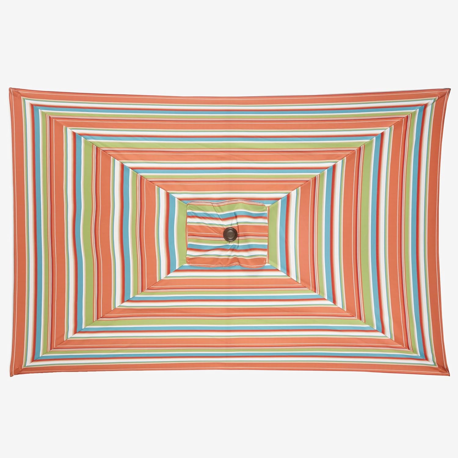 BrylaneHome Paraguas rectangular de gran tamaño de 6.5 x 10 pies, resistente a la decoloración con manivela fácil de girar, color azul amapola