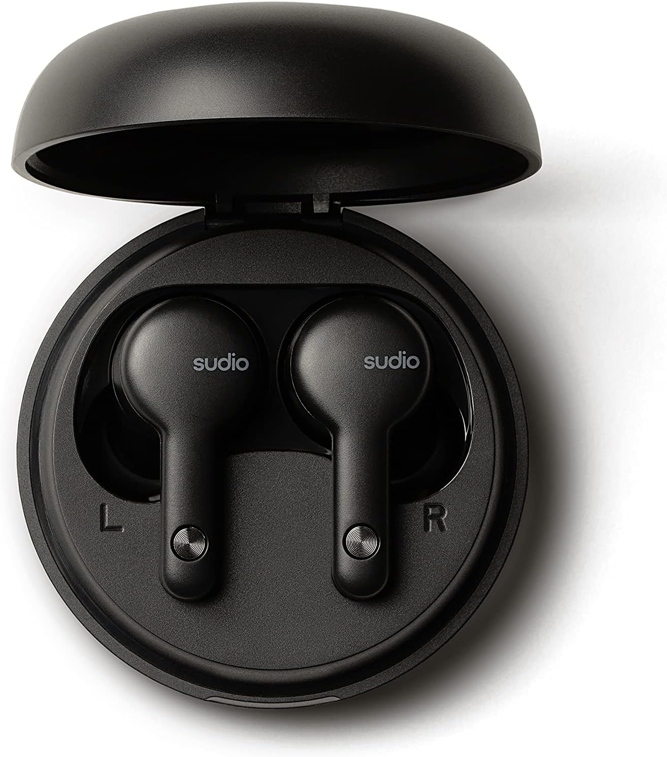 Sudio Auriculares inalámbricos A2 con funda de carga, auriculares con cancelación de ruido intrauditivos con micrófono, Bluetooth 5.2, tiempo de