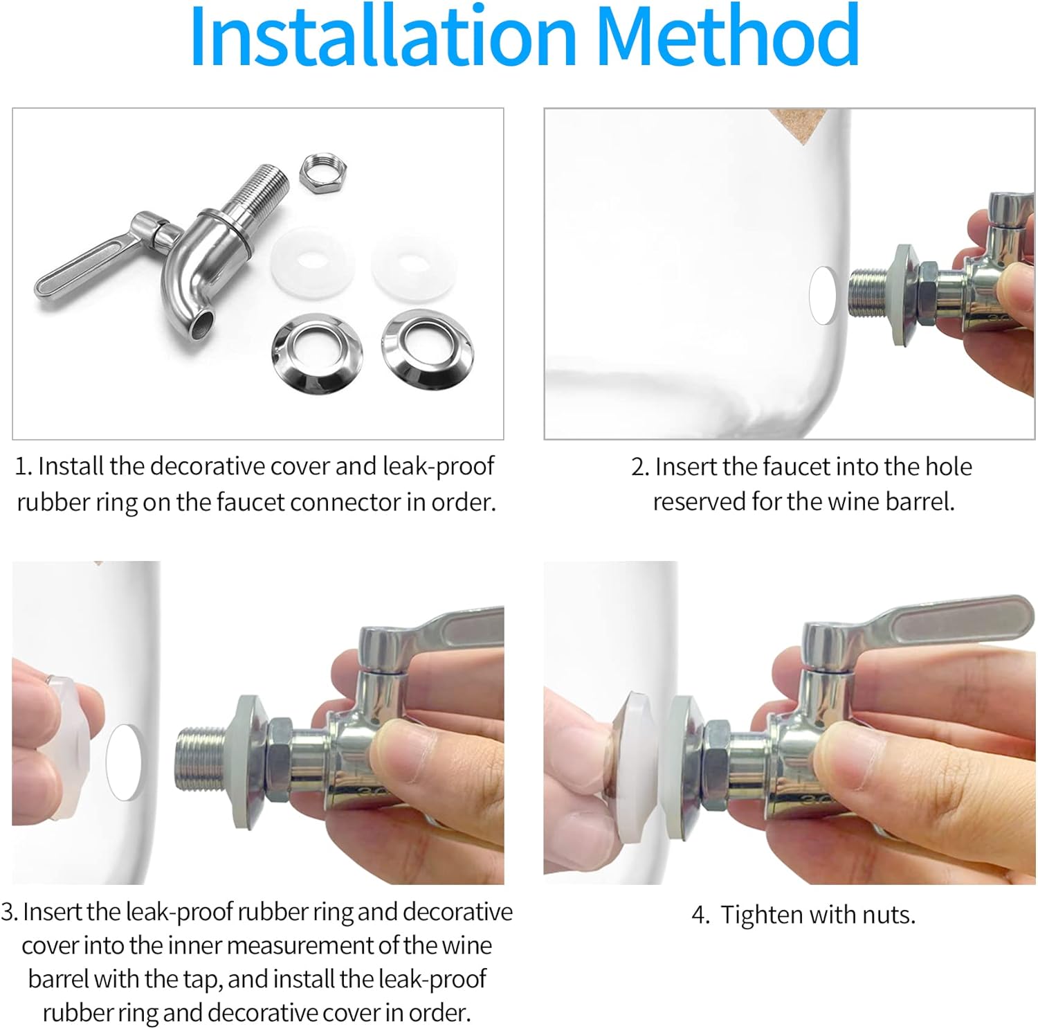 Beverage Dispenser Replacement Spigot,Jeonestan Stainless Steel Polished FinishedSpout for Drink Dispenser Water Dispenser Faucet (1)