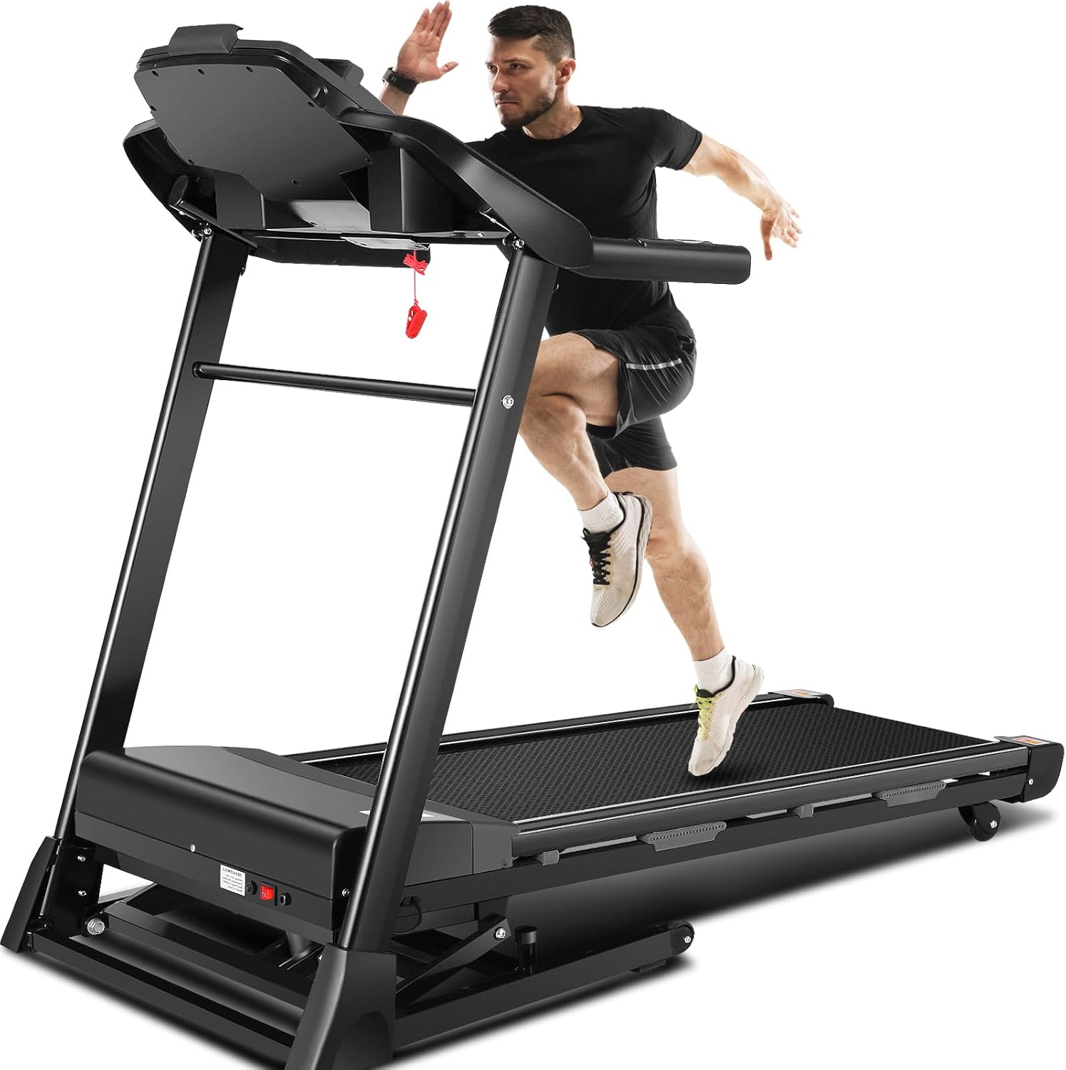 ANCHEER Treadmill with AUTO Incline Foldable Treadmills for Home Smart APP Control Running Machines with Bluetooth Speaker, 3.25HP Folding Treadmill