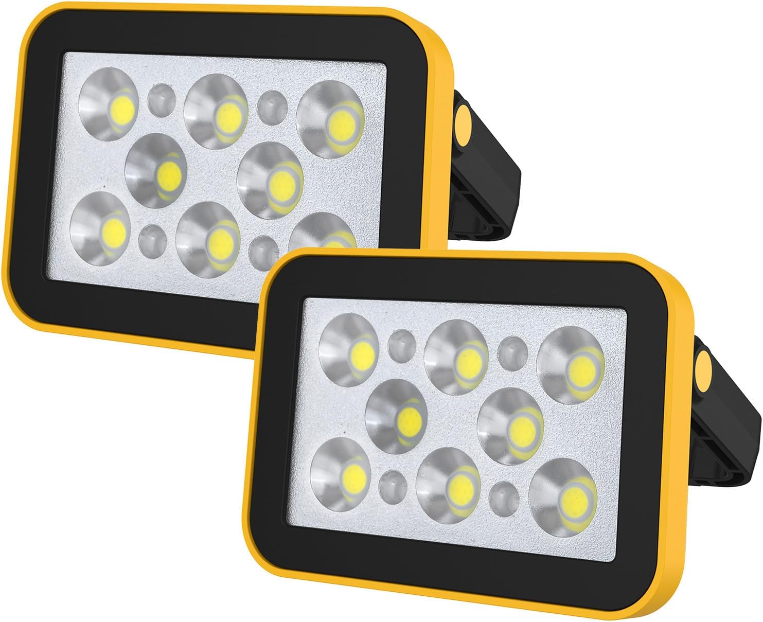 T-SUN Luz de trabajo LED recargable, luces de inundación portátiles COB, iluminación de sitio de trabajo alimentada por batería, 4 modos de luz de