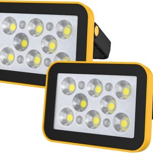 T-SUN Luz de trabajo LED recargable, luces de inundación portátiles COB, iluminación de sitio de trabajo alimentada por batería, 4 modos de luz de T-SUN Luz de trabajo LED recargable, luces de inundación portátiles COB, iluminación de sitio de trabajo alimentada por batería, 4 modos de luz de