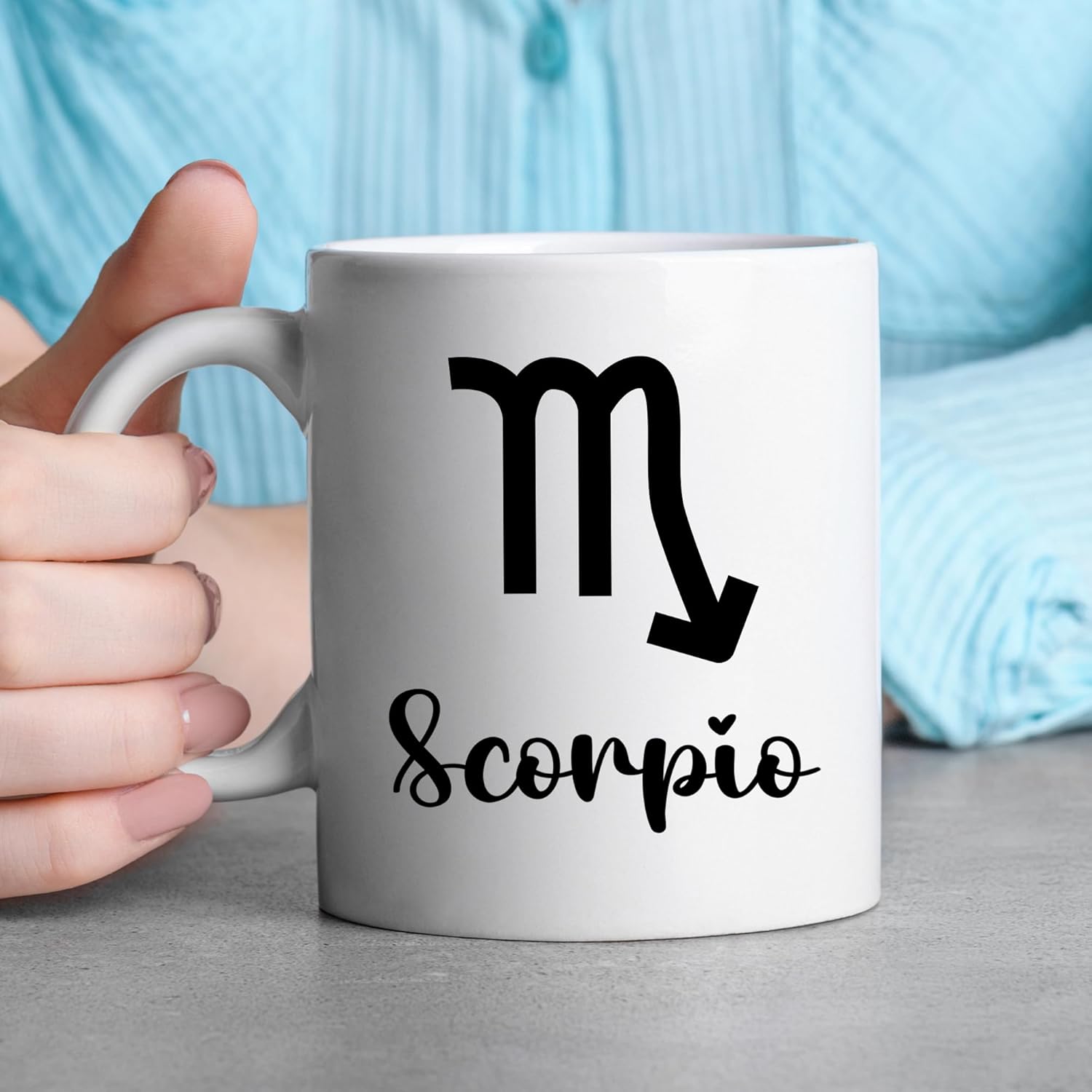 TODOLIA -11Oz- Taza de café con signo del zodiaco de Escorpio, taza de escorpio con signo astrológico, regalo de cumpleaños de escorpio, taza con