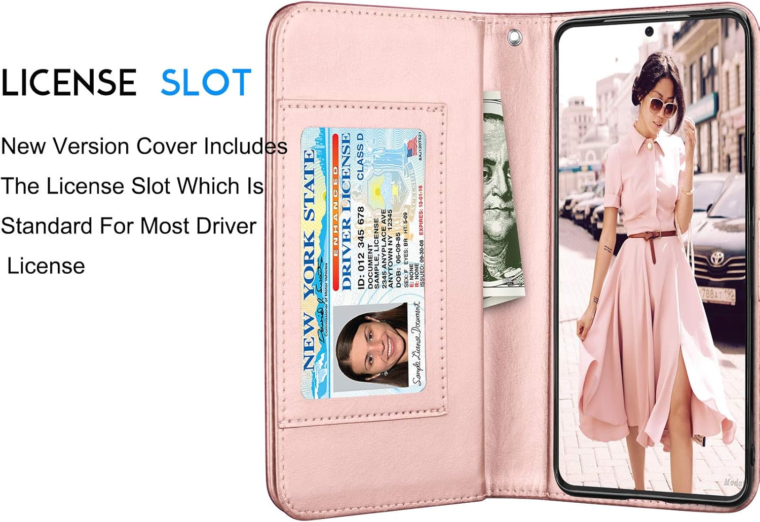 Tekcoo Funda tipo cartera para Galaxy S21 Ultra, piel sintética de lujo, para tarjetas de crédito, con ranuras para tarjetas de crédito, funda