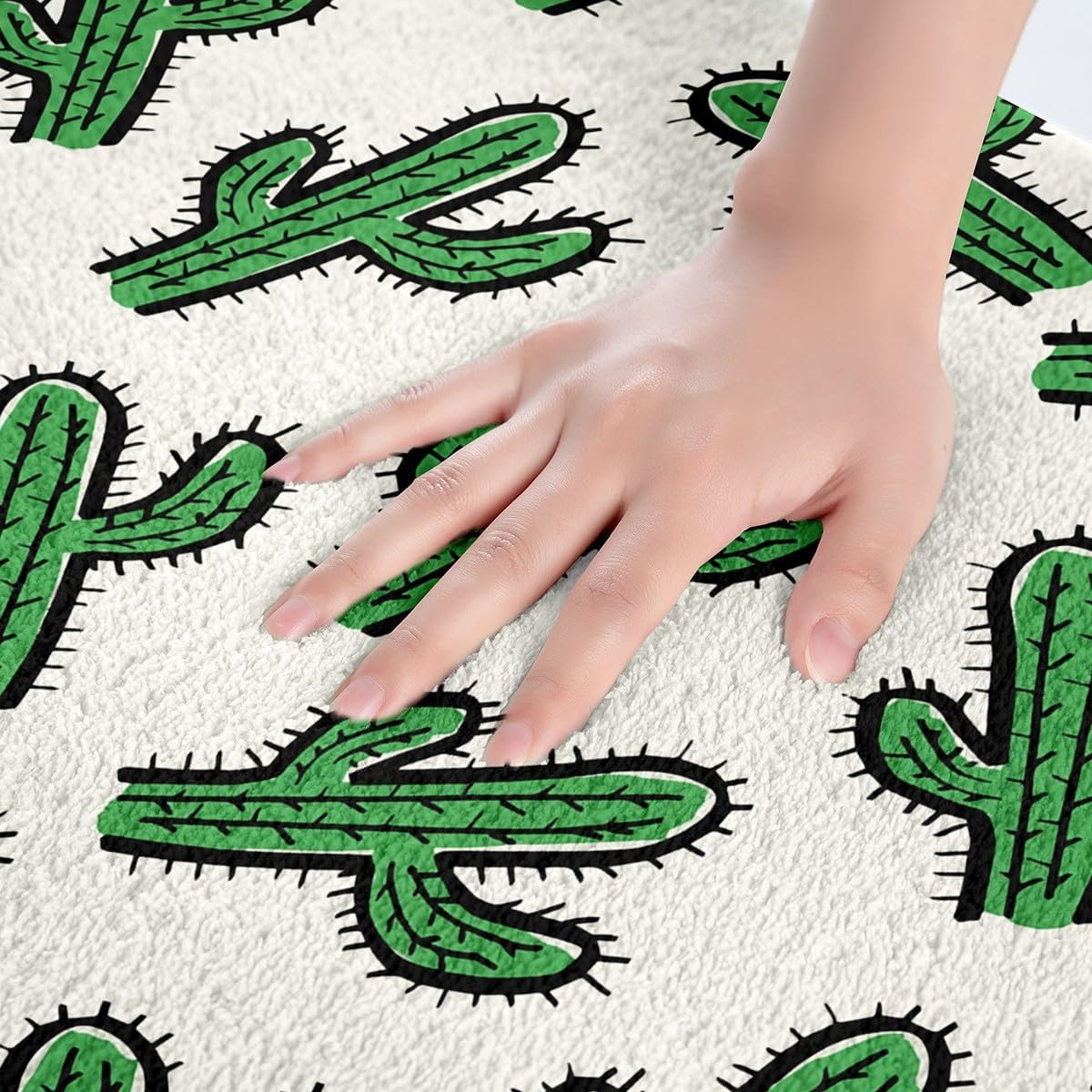 Alfombras de baño de cactus para niños, 16 x 24 pulgadas, bohemias, suculentas, para decoración de baño, alfombras de baño botánicas para ducha,