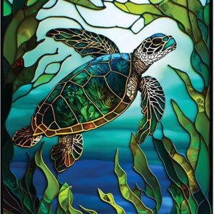 KTHOFCY Kits de pintura de diamantes 5D para adultos y niños, diseño de tortuga marina, taladro completo, bordado de punto de cruz, pinturas de KTHOFCY Kits de pintura de diamantes 5D para adultos y niños, diseño de tortuga marina, taladro completo, bordado de punto de cruz, pinturas de