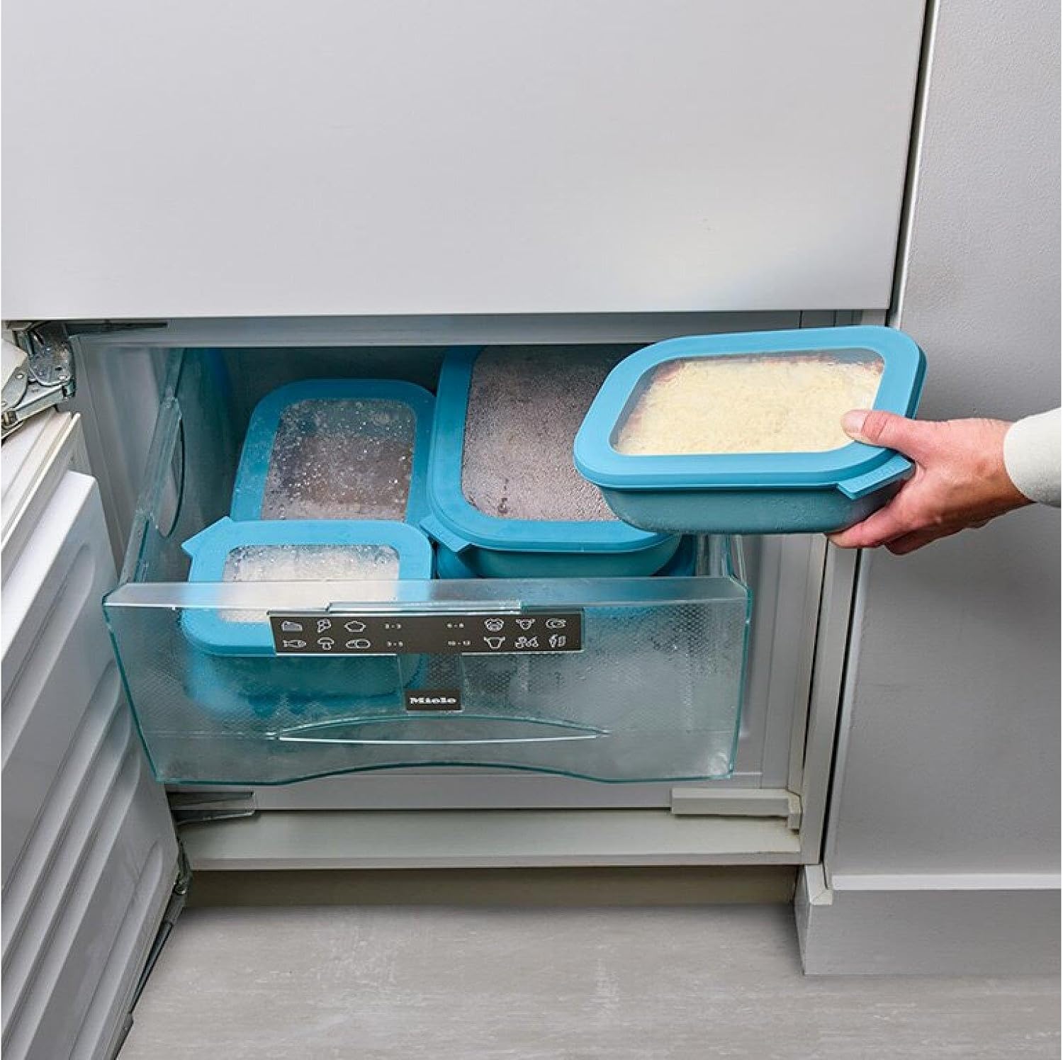 Mepal Multi Bowl Cirqula Rectangular – Recipiente de almacenamiento de alimentos con tapa – Adecuado como caja de almacenamiento hermética para el
