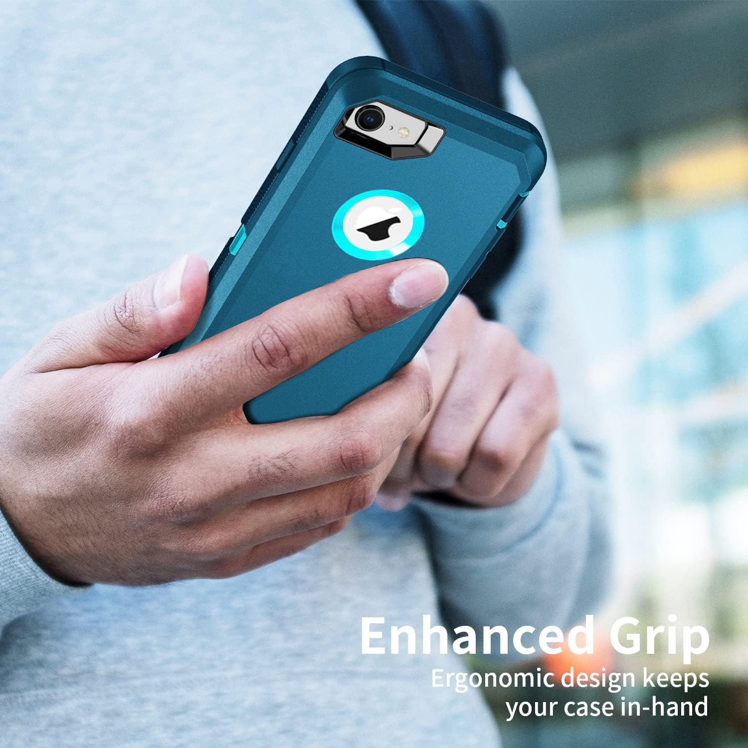 Funda para iPhone 6s, iPhone 6, protector de pantalla integrado, protección de cuerpo completo de 3 capas, resistente y resistente a los golpes,