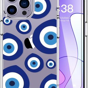 LUHOURI Funda para iPhone 15 Pro Max con protector de pantalla – Funda transparente – Diseños de moda para mujeres y niñas – Funda protectora LUHOURI Funda para iPhone 15 Pro Max con protector de pantalla – Funda transparente – Diseños de moda para mujeres y niñas – Funda protectora