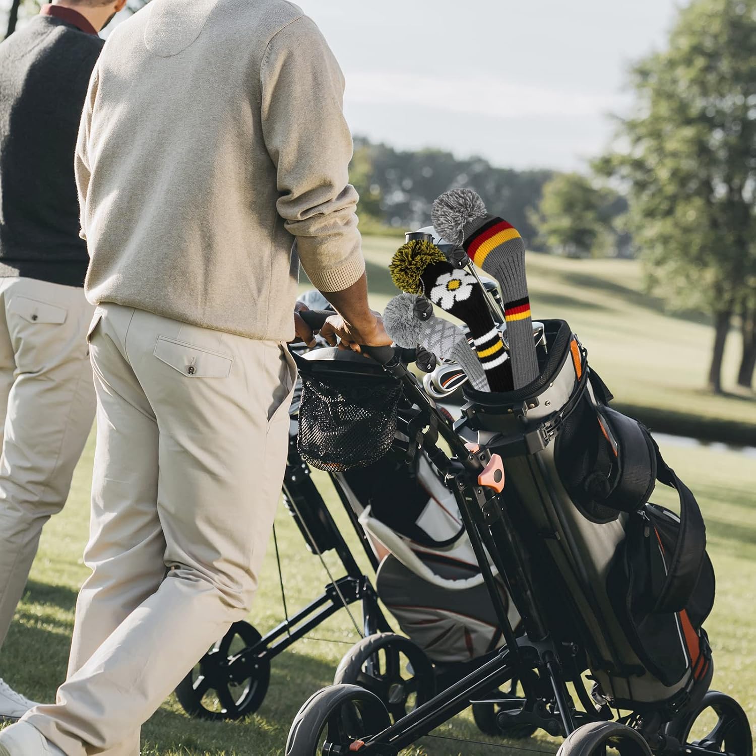 Scott Edward Juego de 3 fundas de cabeza de golf de punto para maderas se adapta bien al conductor (460 cc) madera de pasillo e híbrido (UT), el