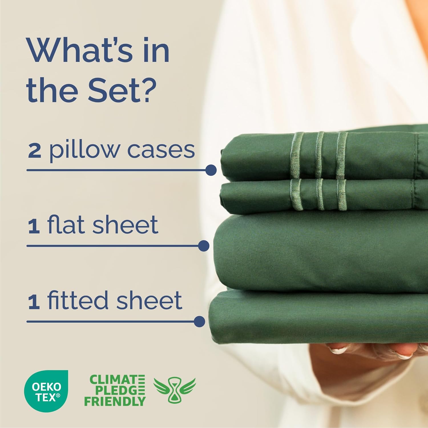 Juego de sábanas de 4 piezas tamaño California King, cómodo, transpirable y refrescante, ropa de cama de lujo de hotel para mujeres, hombres, niños