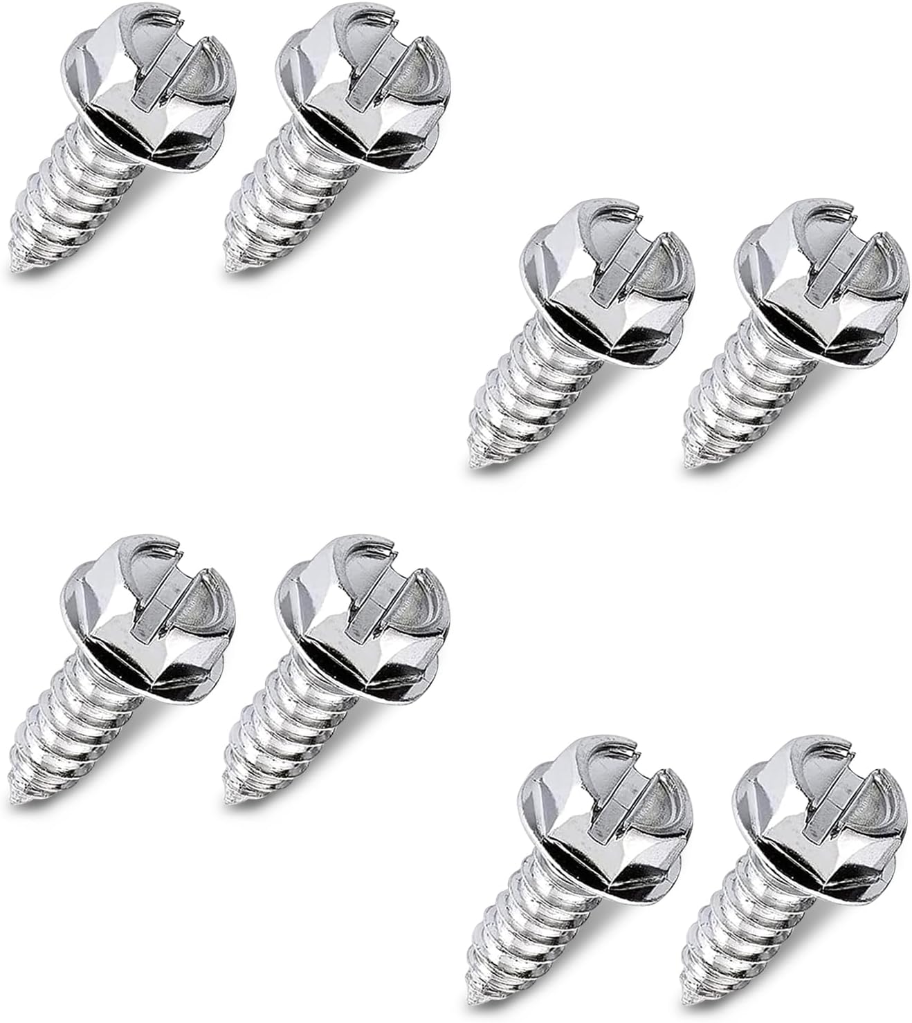 8 tornillos para placa de automóvil, tornillos de acero inoxidable, pernos de matrícula de vehículos, kit de cierre de tornillo automotriz,