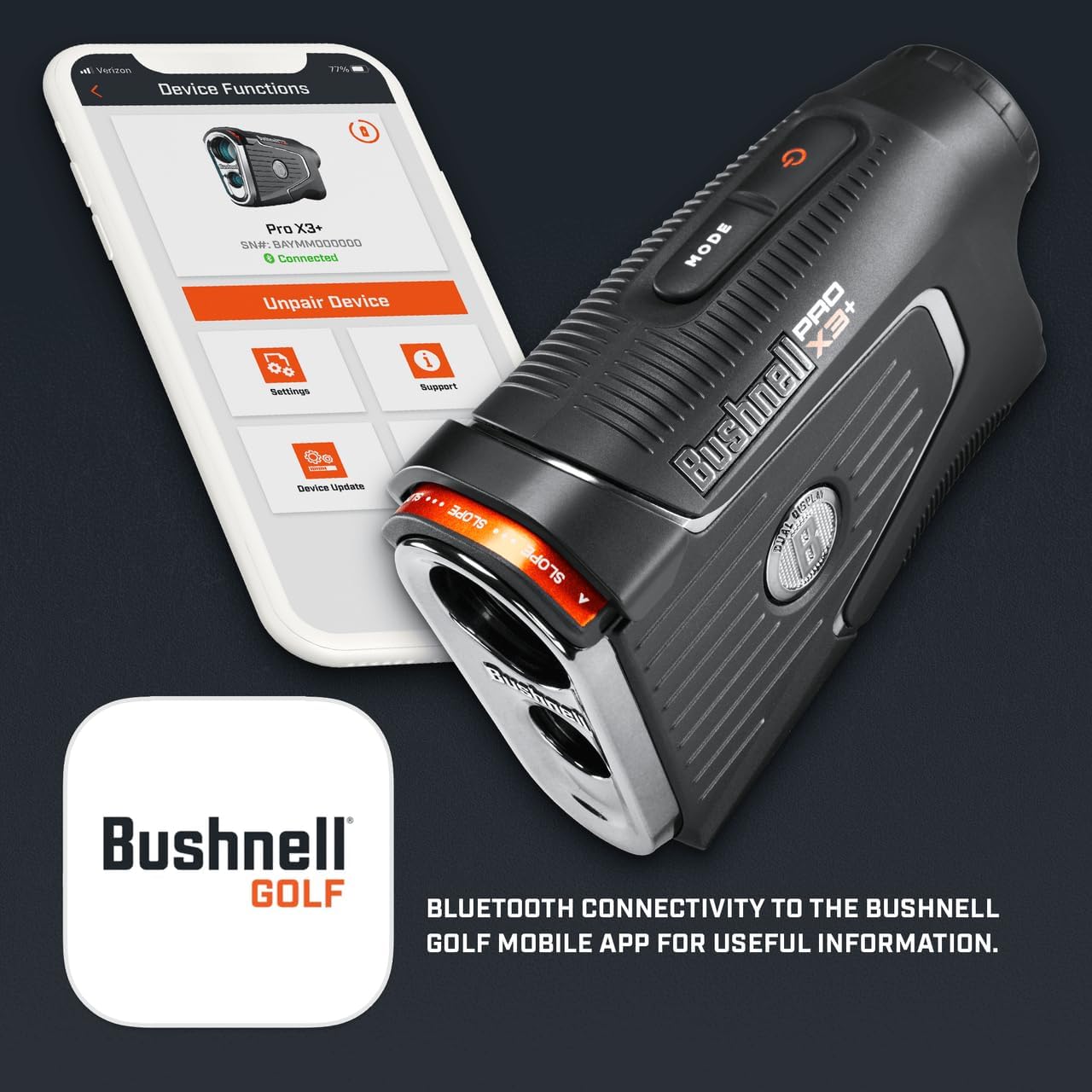 Bushnell Golf Pro X3 – Telémetro láser con caja de regalo inclinada, incluye toalla de microfibra PlayBetter y batería adicional, caja de regalo