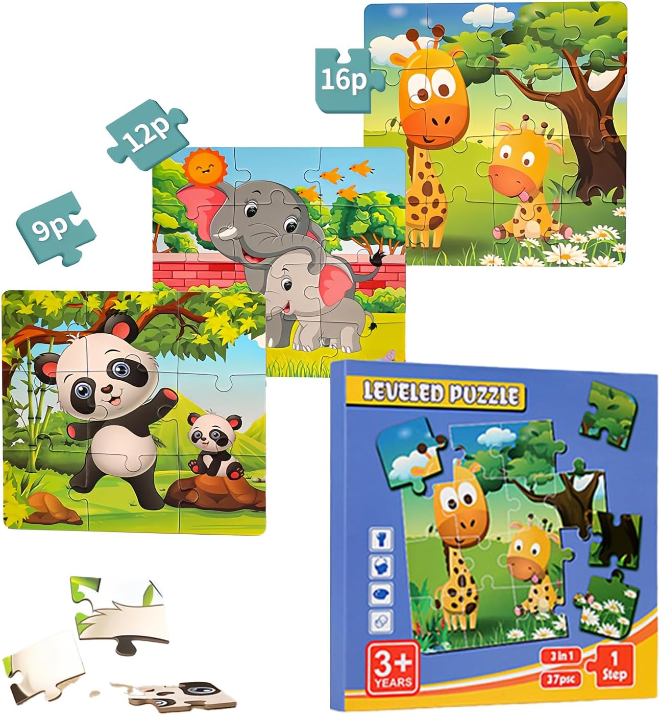 HouzeFun Rompecabezas de juguetes para niños y niñas de 3 a 5 años, rompecabezas de imanes para niños, regalos ideales para niños pequeños,