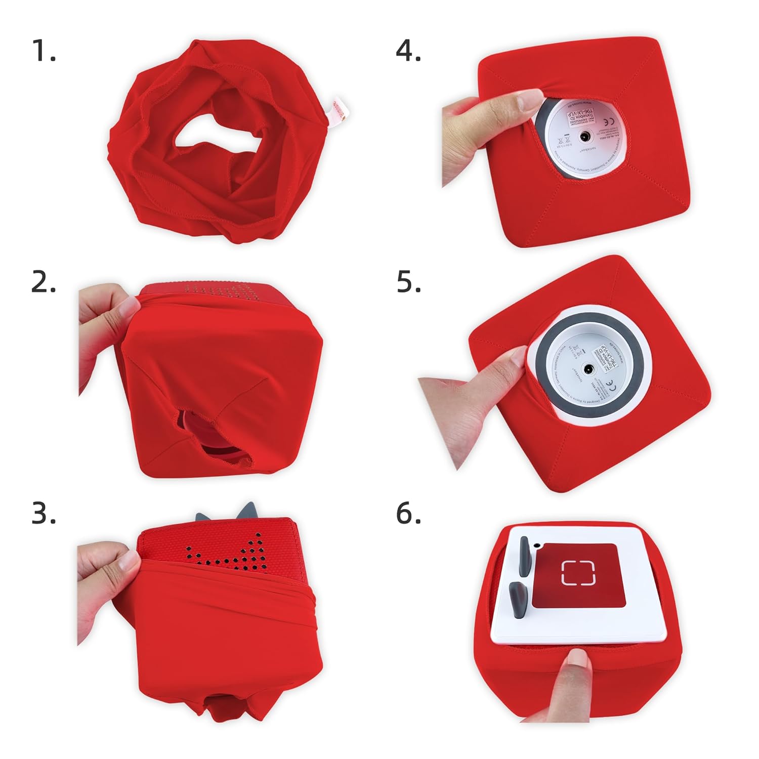 Funda para Toniebox, con tapa para orejas Tonie, resistente a las manchas, color rojo