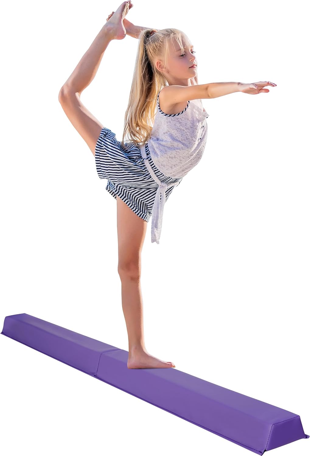 Barra de equilibrio de entrenamiento de gimnasia, barra de equilibrio de espuma plegable larga, haz de equilibrio de gimnasia para niños para