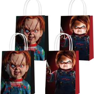 Chucky – 16 bolsas de regalo de papel para fiesta, 2 estilos, bolsas de recuerdo de fiesta con asas para decoraciones de fiesta de Chucky, bolsas de Chucky – 16 bolsas de regalo de papel para fiesta, 2 estilos, bolsas de recuerdo de fiesta con asas para decoraciones de fiesta de Chucky, bolsas de