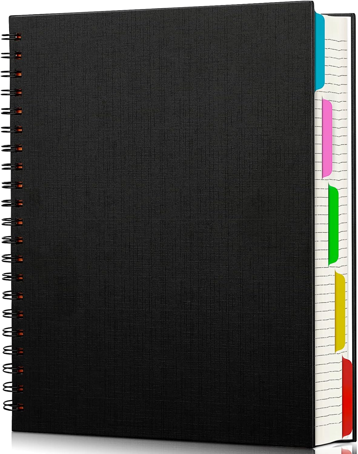 EUSOAR Cuaderno de 5 materias con rayas universitarias, 1 paquete A4 de 11 x 8-12 pulgadas, papel de línea de 100 GSM, 120 hojas240 páginas,