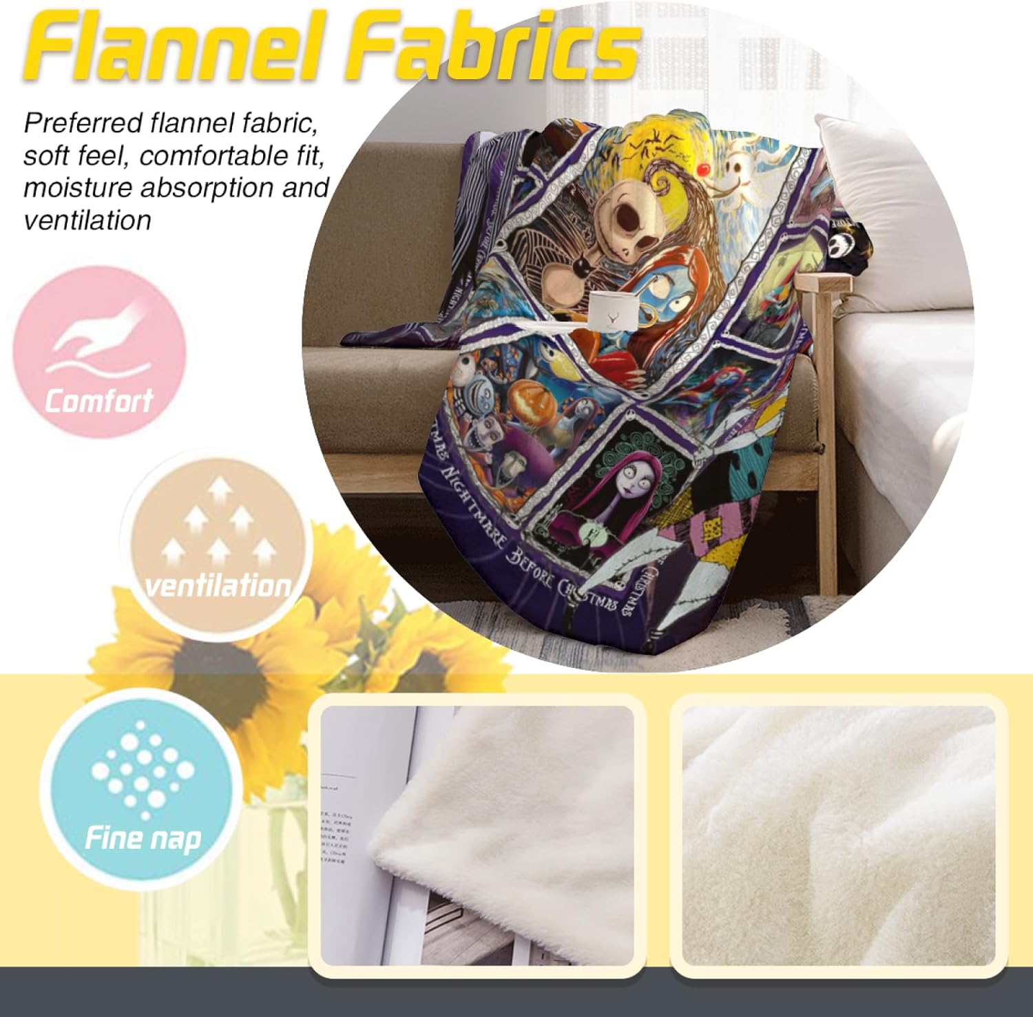 Manta de franela ultrasuave para Halloween, manta ligera y cálida, regalos para niños y adultos, 50 x 40 pulgadas