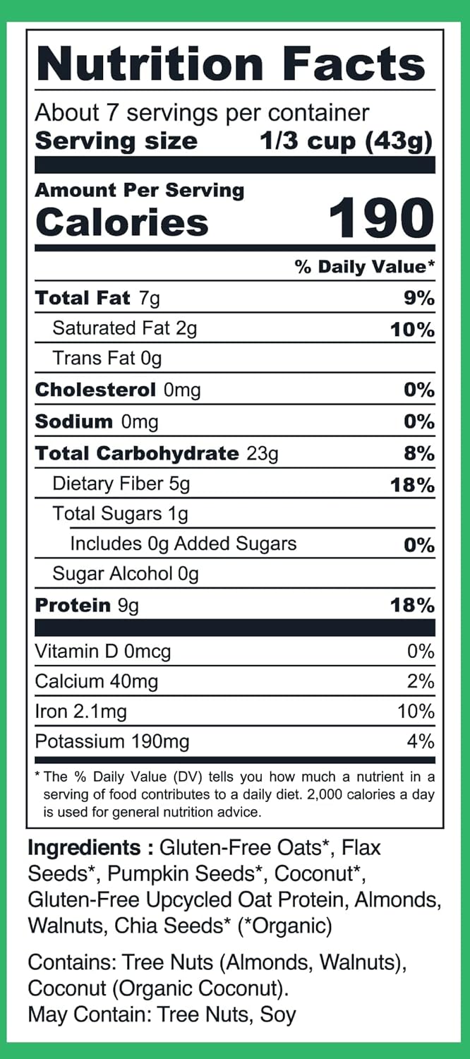 Stoked Oats – Stone Age – Desayuno alto en proteínas, bajo en azúcar – Sin gluten, alta fibra, avena sin OMG – Perfecto para avena durante la noche