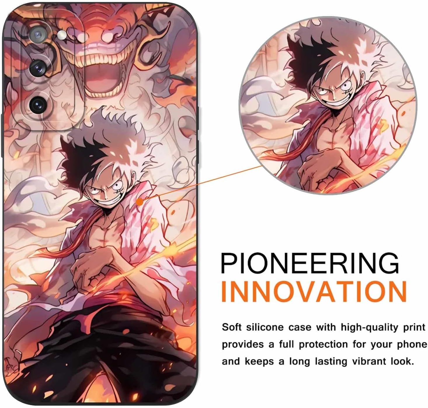 2 fundas de teléfono de anime para Samsung Galaxy S20 FE de 6.5 pulgadas, fundas de estética con estampado de manga, diseño de dibujos animados de