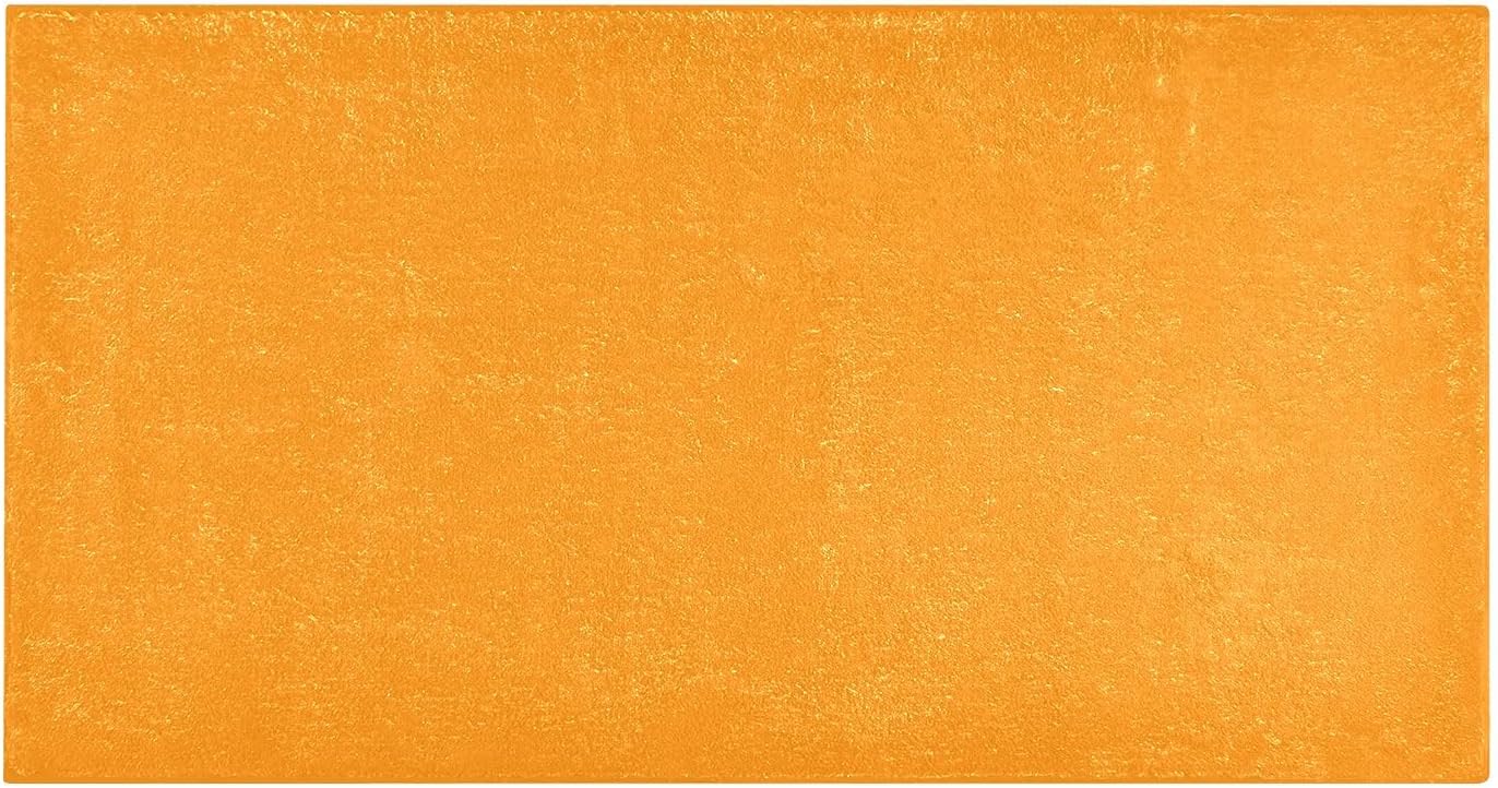 Tapetes de baño de felpa naranja oscuro, parte trasera de goma antideslizante, lavable a máquina, tapete absorbente de agua para baño, 39 x 20