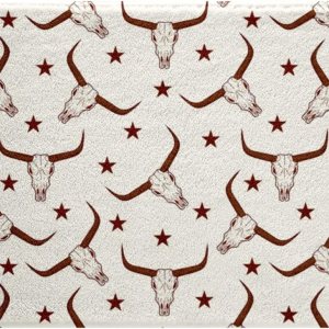 Alfombrillas de calavera de toro, alfombra de cuerno largo y vaca, regalos de vaqueros, alfombra de baño con estrellas del oeste de Texas, animales Alfombrillas de calavera de toro, alfombra de cuerno largo y vaca, regalos de vaqueros, alfombra de baño con estrellas del oeste de Texas, animales