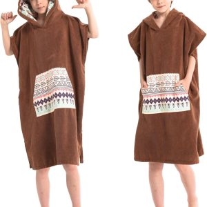 Rainleaf Poncho de surf para niños, toalla cambiadora de secado rápido, toalla de playa con capucha y bolsillo frontal, toalla de microfibra cálida Rainleaf Poncho de surf para niños, toalla cambiadora de secado rápido, toalla de playa con capucha y bolsillo frontal, toalla de microfibra cálida