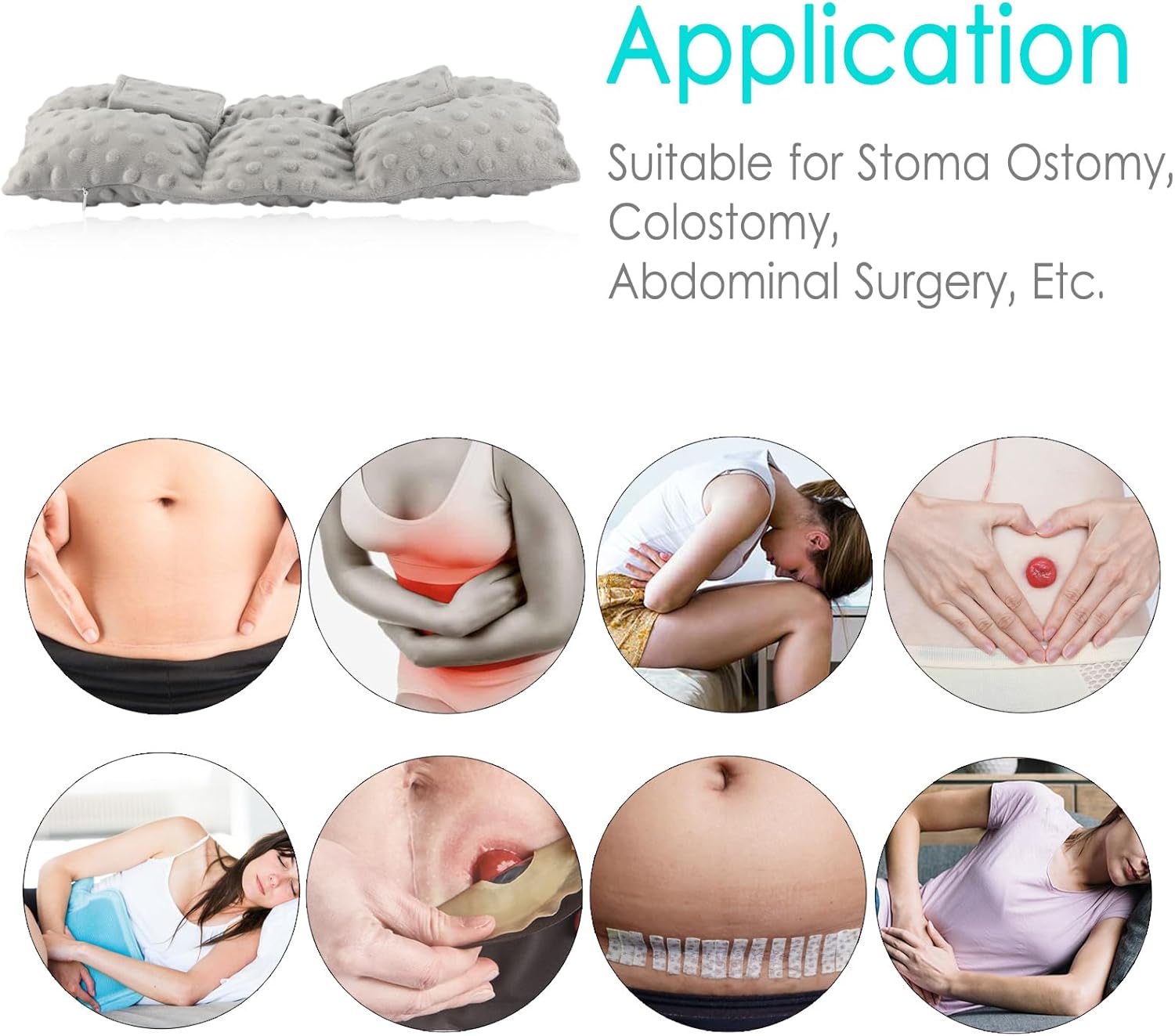Funda para cinturón de seguridad de ostomía, almohadilla para cinturón de seguridad, funda para bolsa de ostomía, suministros de ostomía, almohada