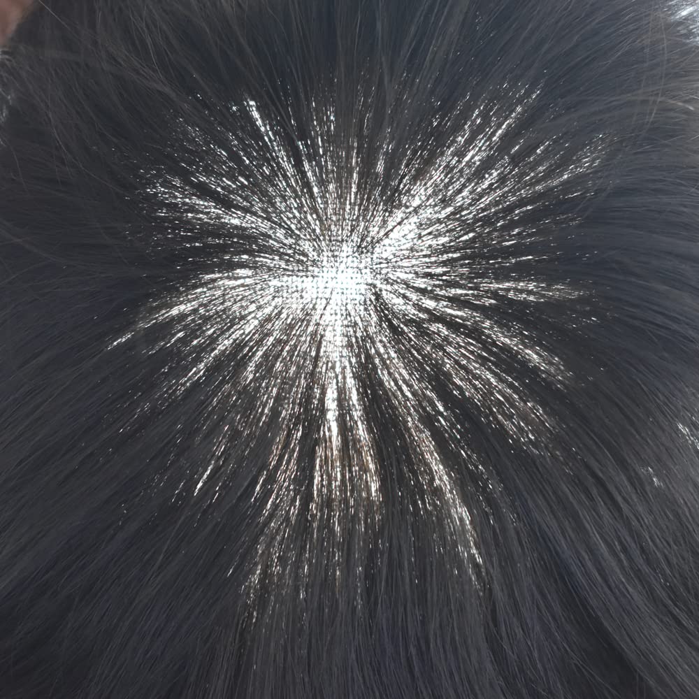 Pieza de pelo para hombre, tupé de cabello humano real para hombres, extensiones de cabello suave suizo de encaje tupé, sistema de piezas de pelo